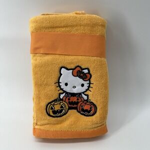 Sanrio Hello Kitty Halloween Pumpkin 2pc Orange Hand Towels NEW